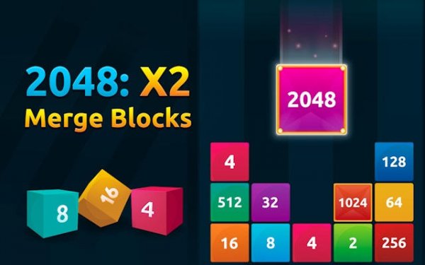 2048 X2 Merge Blocks Online - Fun Falling Number Puzzle Game