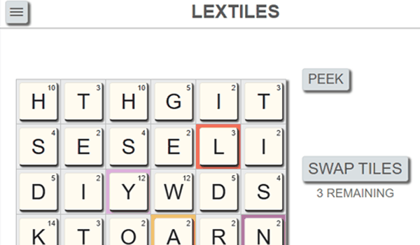 Lextiles Word Puzzle Online Game